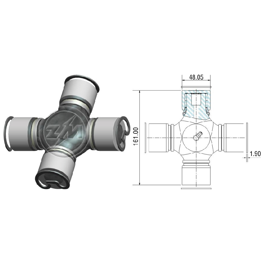 Cruzeta do Cardan - ZM - 35.001.17 - (1)