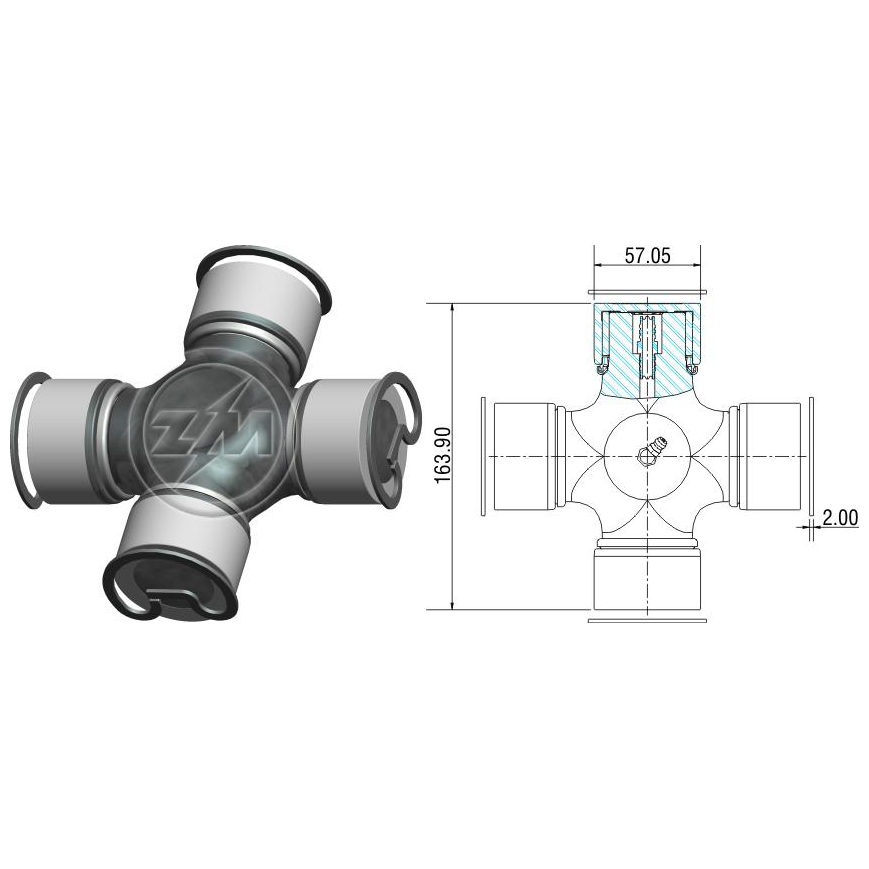 Cruzeta do Cardan - ZM - 35.001.19 - (1)