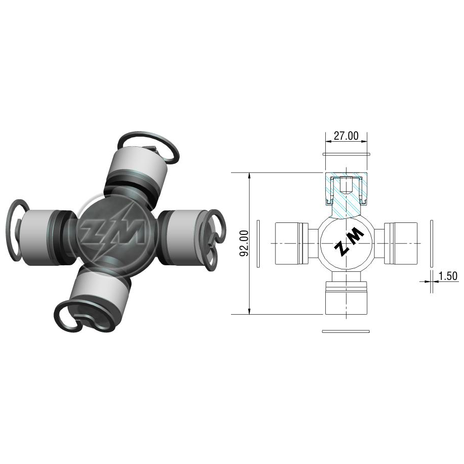 Cruzeta do Cardan - ZM - 35.001.22 - (1)
