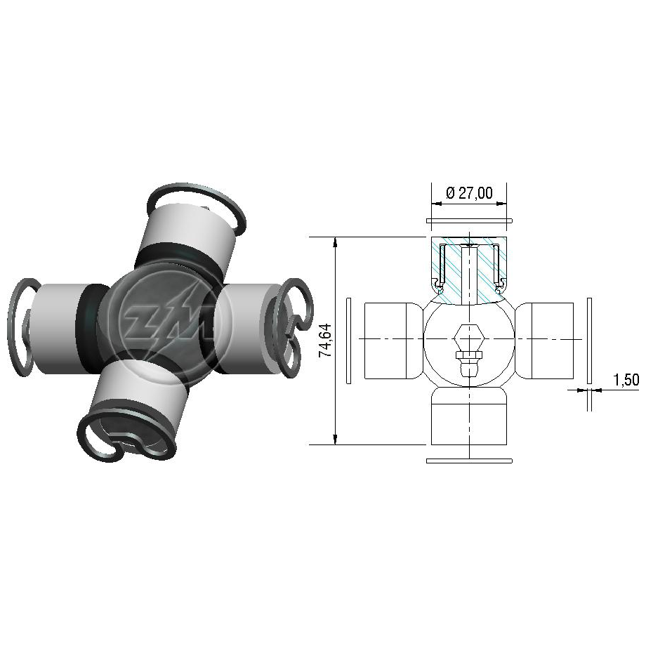 Cruzeta do Cardan - ZM - 35.001.35 - (1)