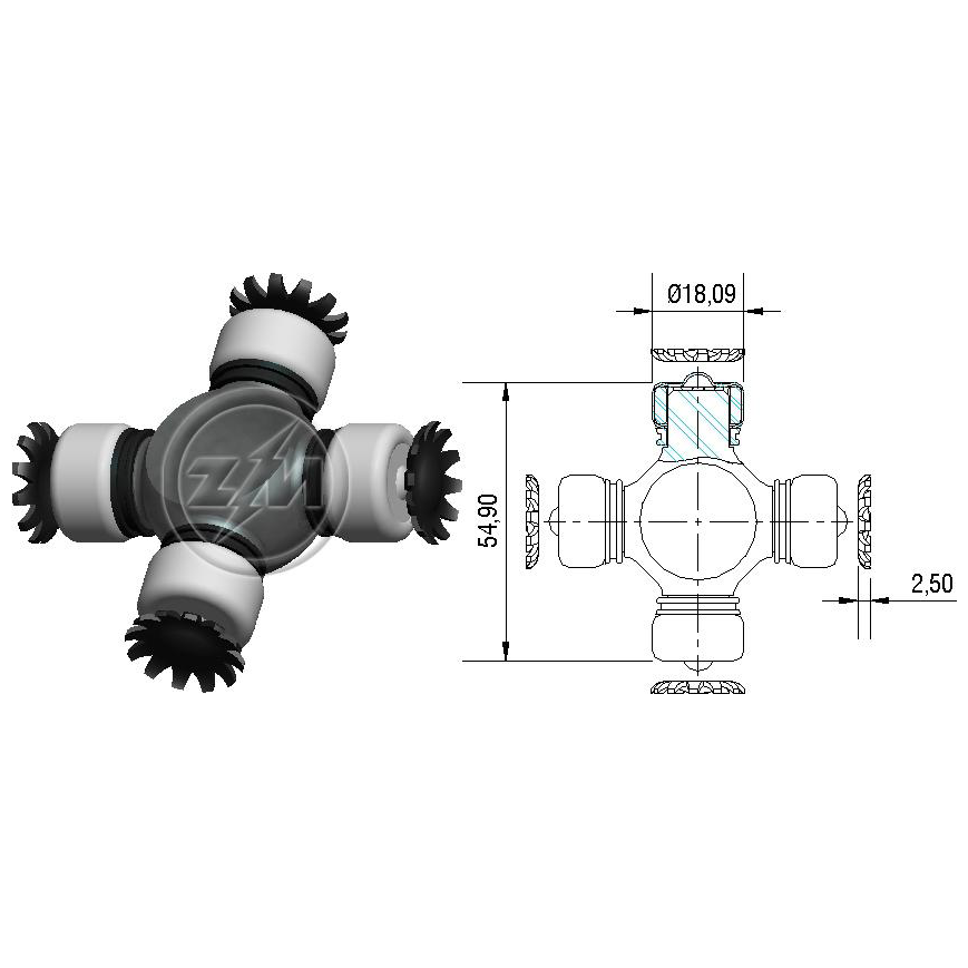 Cruzeta do Cardan - ZM - 35.001.36 - (1)