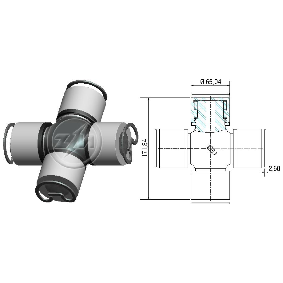 Cruzeta do Cardan - ZM - 35.001.37 - (1)