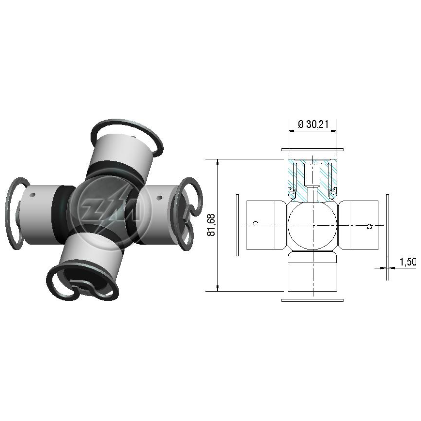 Cruzeta do Cardan - ZM - 35.001.42 - (1)
