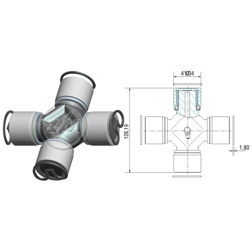 Cruzeta do Cardan - ZM - 35.001.44 - (1)