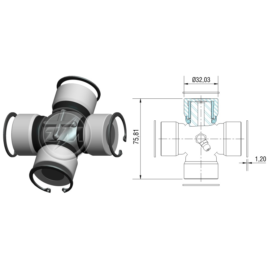 Cruzeta do Cardan - ZM - 35.001.46 - (1)
