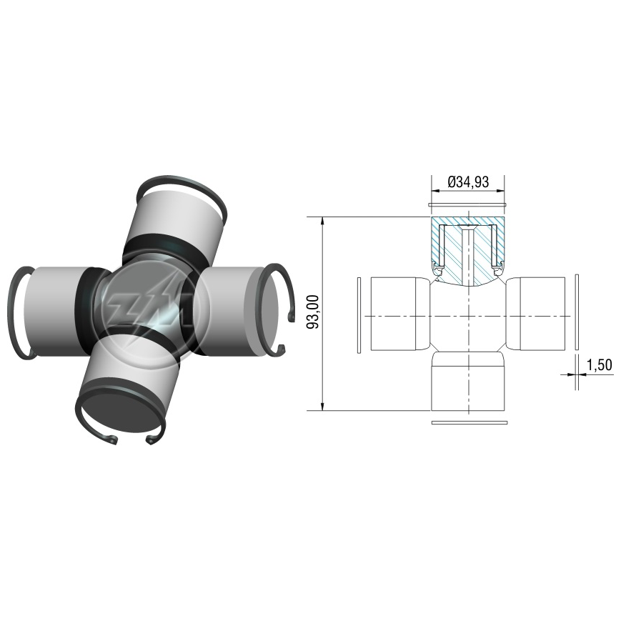 Cruzeta do Cardan - ZM - 35.001.48 - (1)