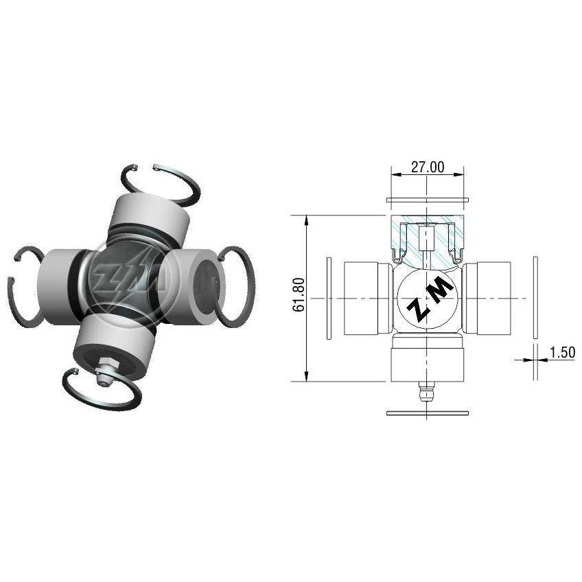 Cruzeta do Cardan - ZM - 35.001.51 - (1)