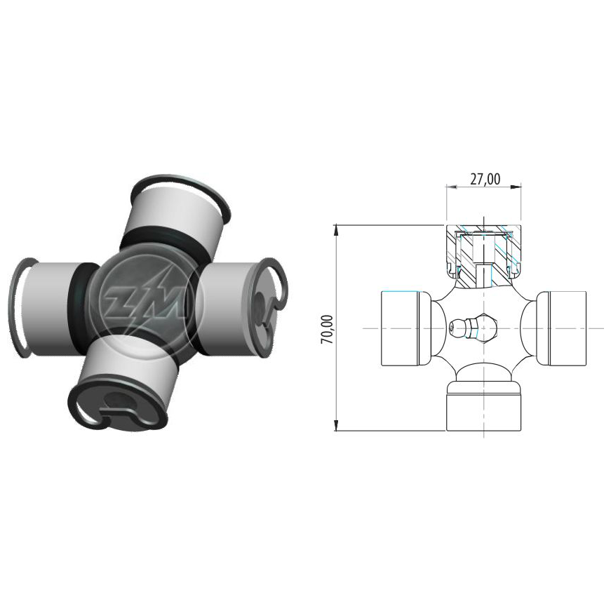 Cruzeta do Cardan - ZM - 35.001.52 - (1)