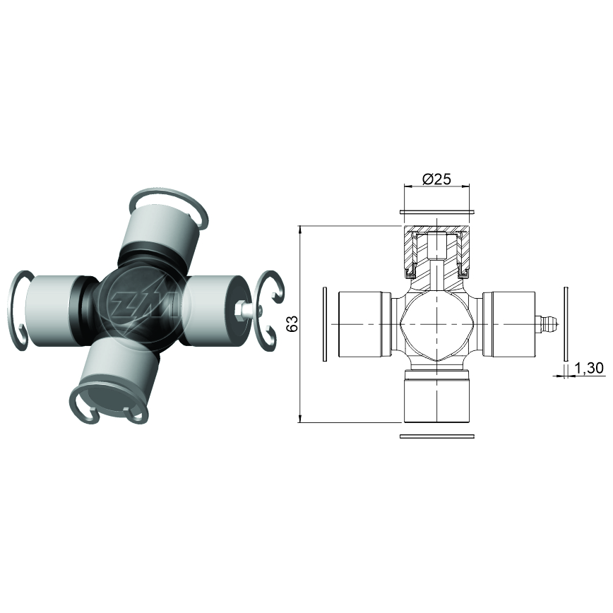 Cruzeta do Cardan - ZM - 35.001.59 - (1)
