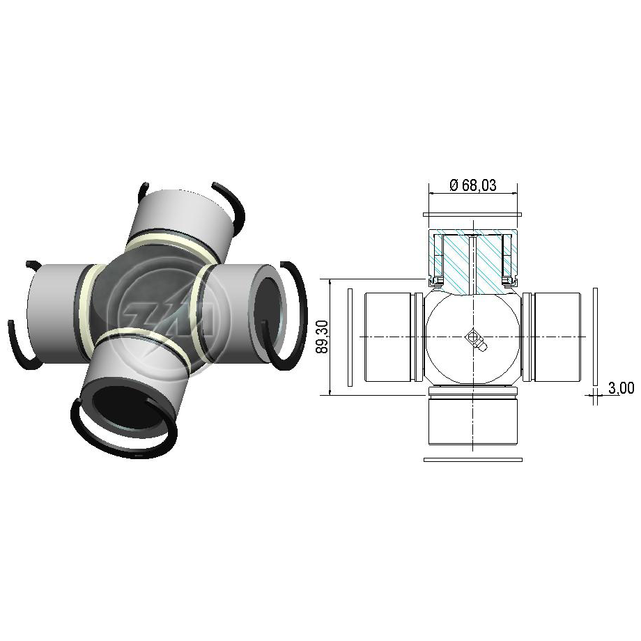 Cruzeta do Cardan - ZM - 35.002.10 - (1)