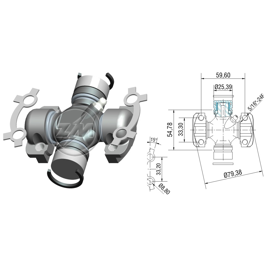 Cruzeta do Cardan - ZM - 35.004.00 - (1)