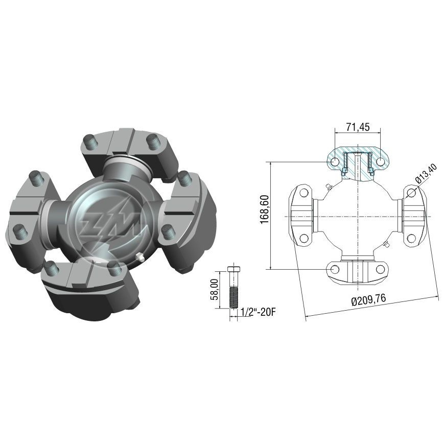 Cruzeta do Cardan - ZM - 35.005.06 - (1)