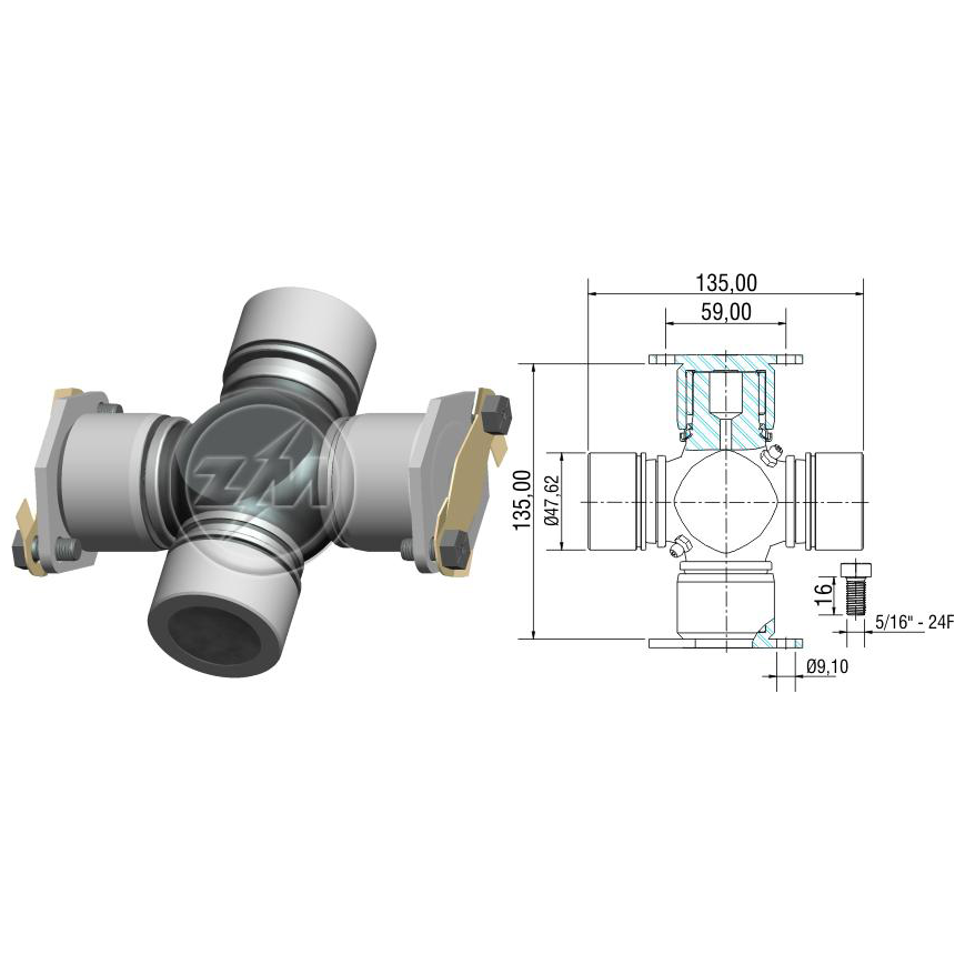 Cruzeta do Cardan - ZM - 35.006.00 - (1)