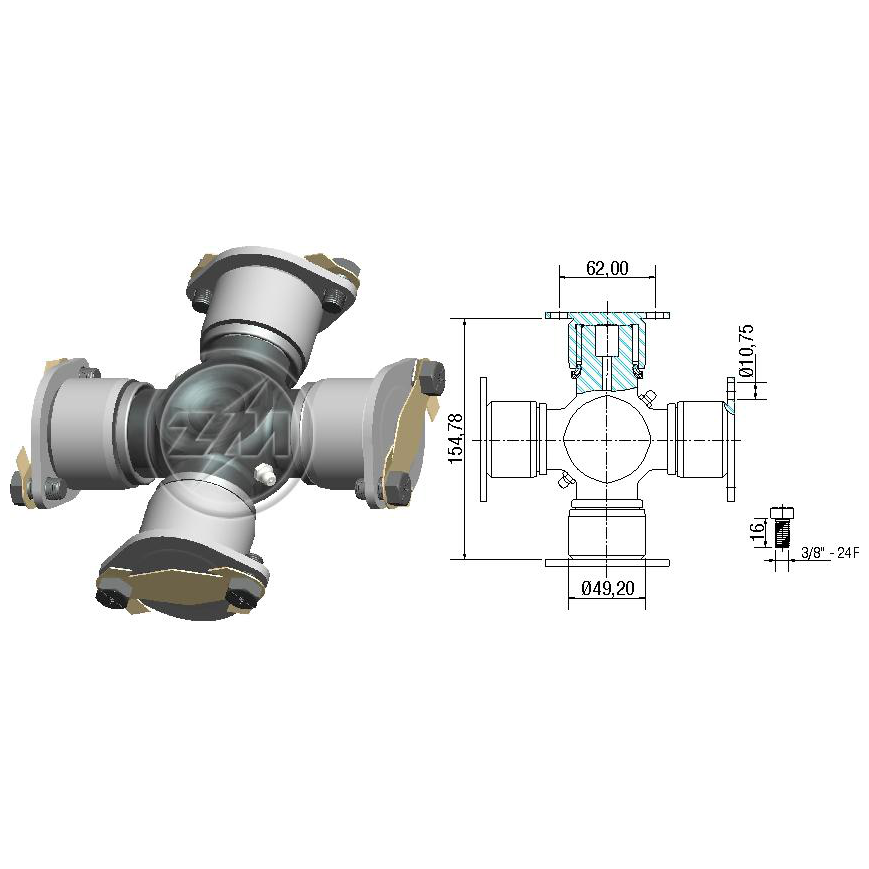 Cruzeta do Cardan - ZM - 35.007.02 - (1)