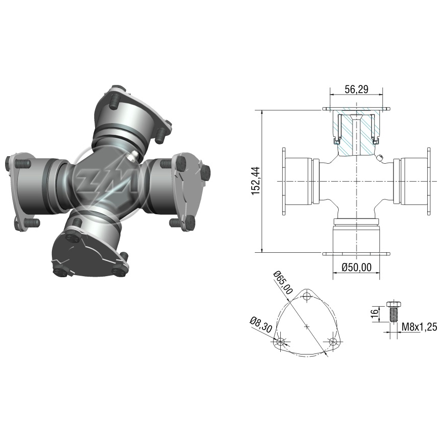 Cruzeta do Cardan - ZM - 35.007.03 - (2)