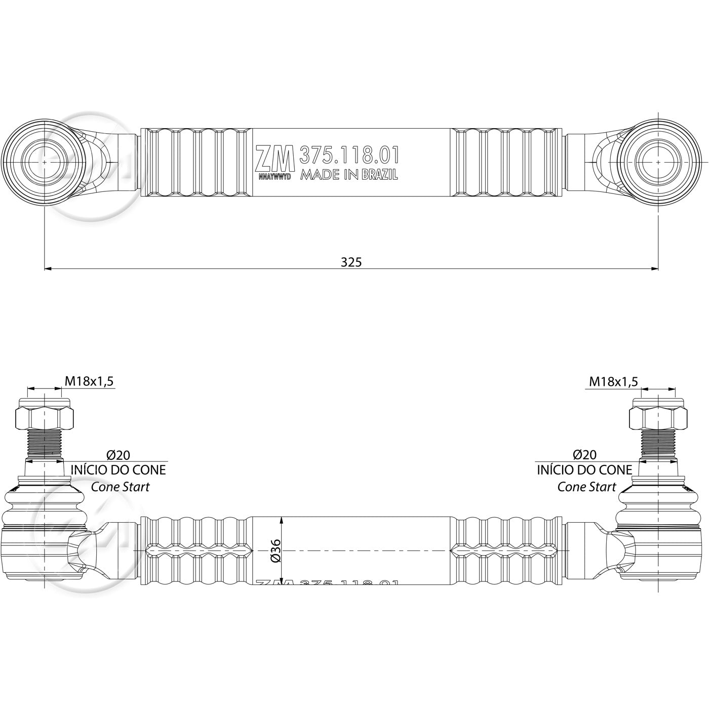 Bieleta da Barra Estabilizadora - ZM - 375.118.01 - (2)