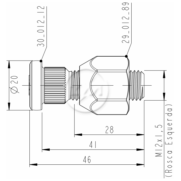 Kit 50 Parafuso Roda M12-1,5x41/46xCH21xH20 - ZM - 40.012.62 - (2)