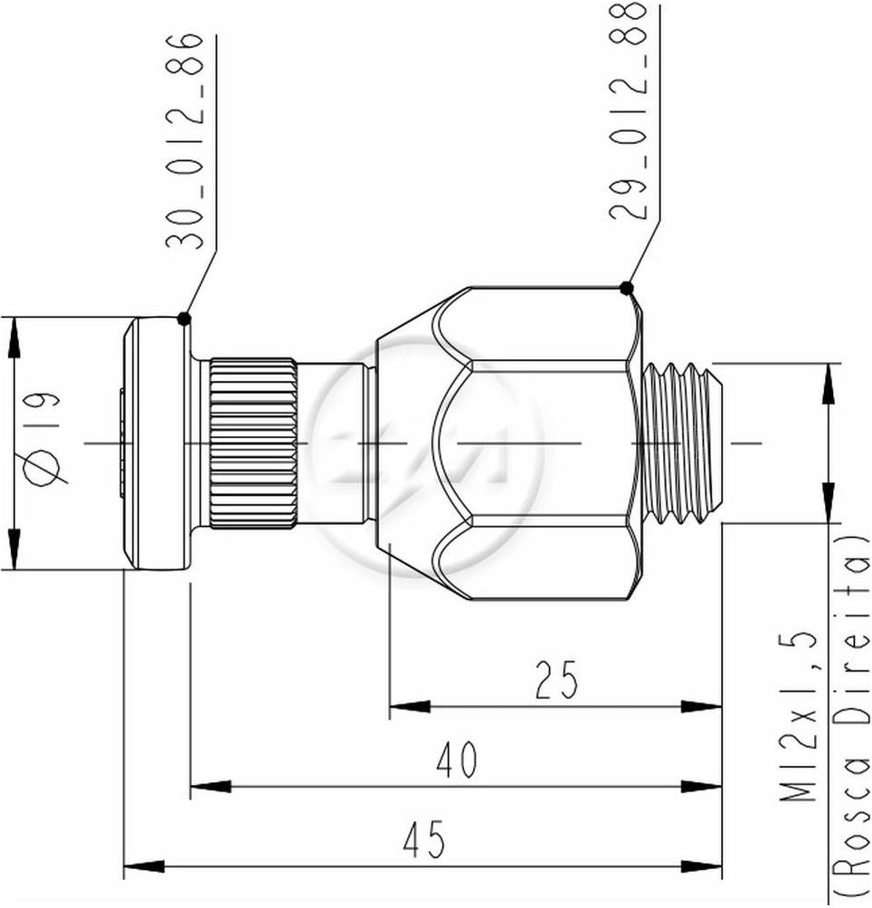 Kit 50 Parafuso Roda M12-1,5x40/45 Direito - ZM - 40.012.86 - (2)