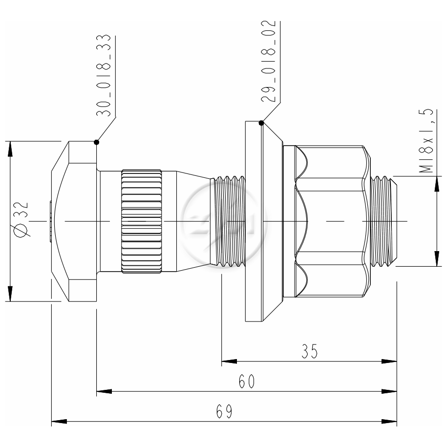 Kit 25 Parafuso Roda M18-1,5x60/69xCH27xH25 - ZM - 40.018.33 - (2)