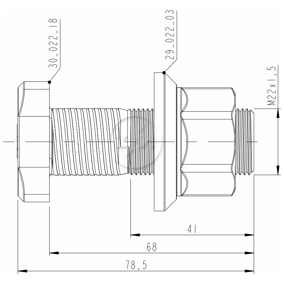 Kit 30 Parafuso Roda M22-1,5x68/78,5xCH32 - ZM - 40.022.48 - (2)