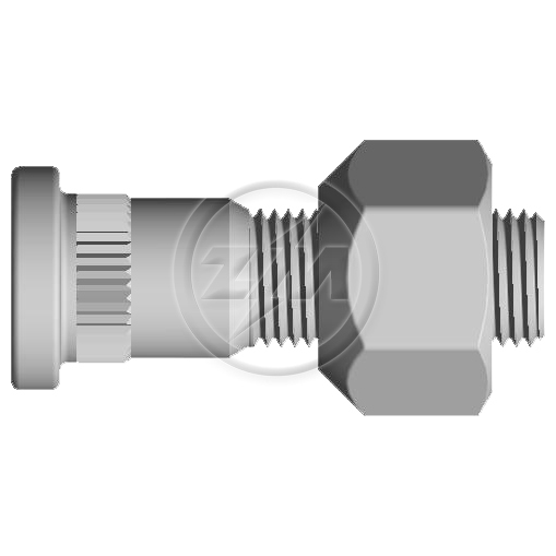 Kit 50 Parafuso Roda 1/2"x44,5/49xCH7/8"xH16 - ZM - 4010231 - (1)