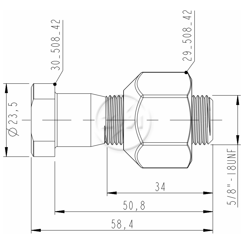 Kit 30 Parafuso Roda 5/8"x50,8/58,4xCH1.1/16" - ZM - 4050842 - (2)