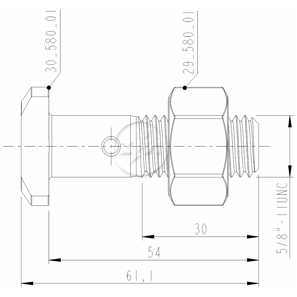 Kit 30 Parafuso Roda 5/8"x2.1/8"xCH1.1/16" - ZM - 40.580.01 - (2)