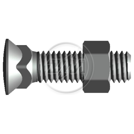 Kit 100 Parafuso Arados 7/16"x 1,3/4"xCH5/8" - ZM - 4076163 - (1)