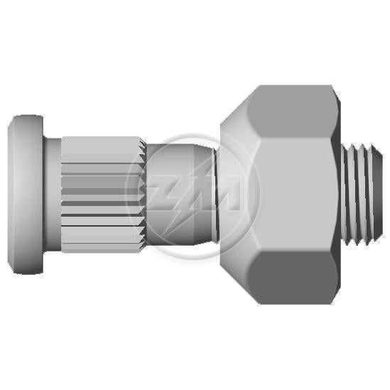 Kit 50 Parafuso Roda 9/16"x47,6/52,6xCH1.1/16" - ZM - 4091630 - (1)