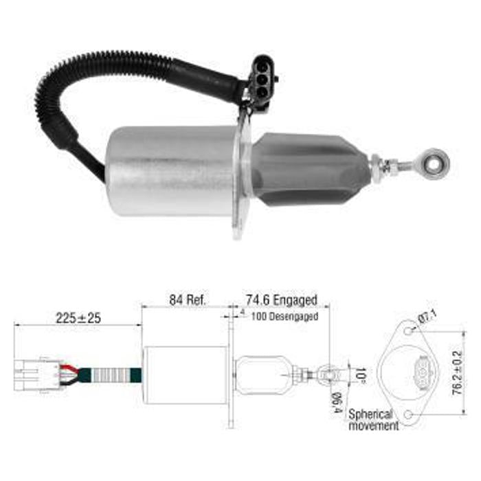 Solenoide de Corte da Bomba Injetora - ZM - 441 - (1)