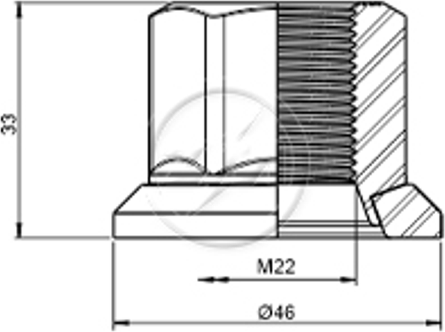 Kit 30 Porca da Roda M22-1,5 x CH32 x H33 - ZM - 529.022.04 - (2)