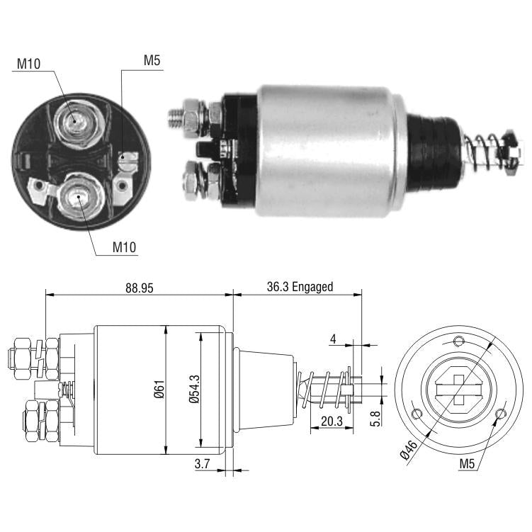 Relê Auxiliar de Partida - ZM - 550 - (1)
