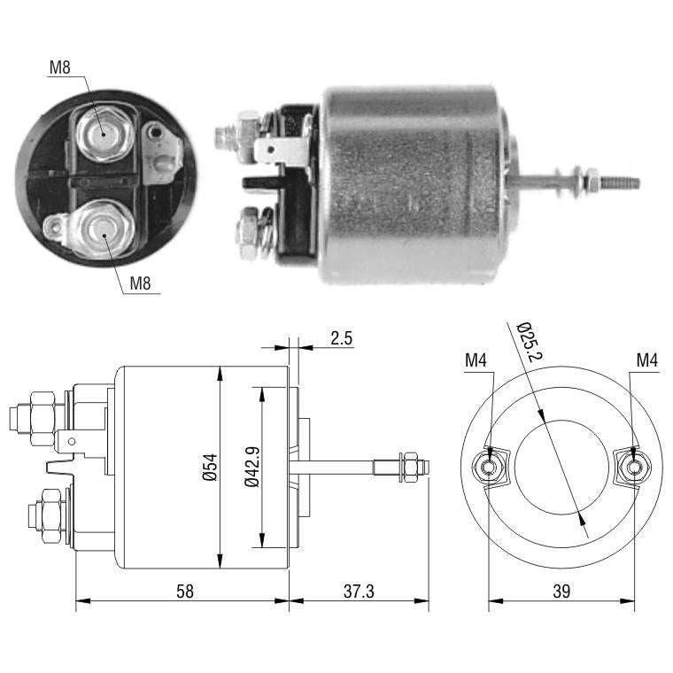 Relê Auxiliar de Partida - ZM - 595 - (1)