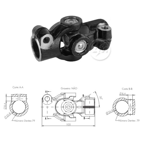 Junta Universal do Cardan - ZM - 635.001.30 - (1)
