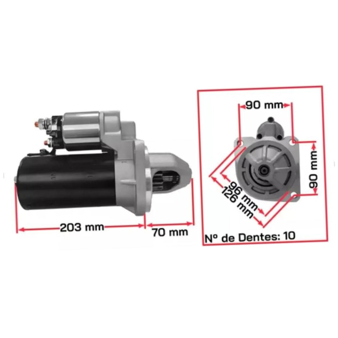 Motor de Partida JF 12V - ZM - 80.102.03 - (3)