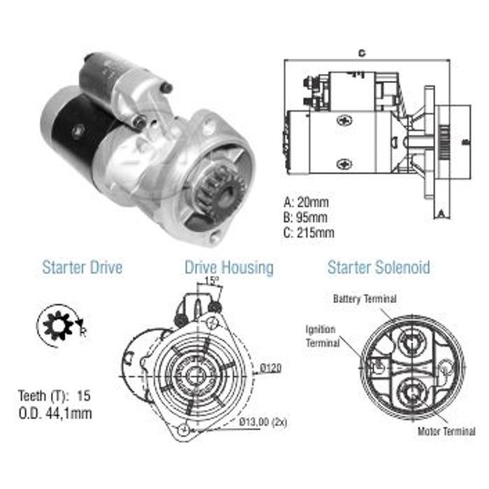 Motor de Partida 12V - ZM - 80.680.01 - (1)
