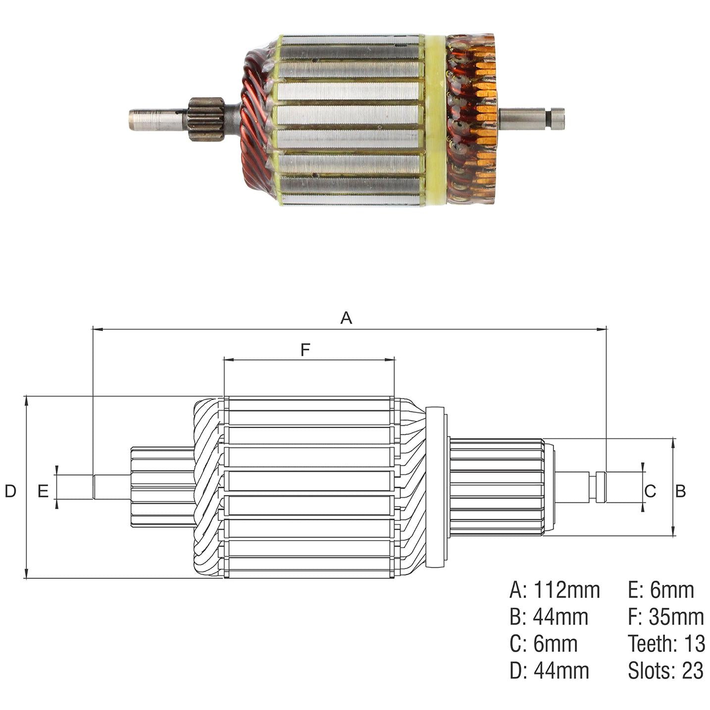 Induzido do Motor de Partida 12V - ZM - 83.590.05 - (2)