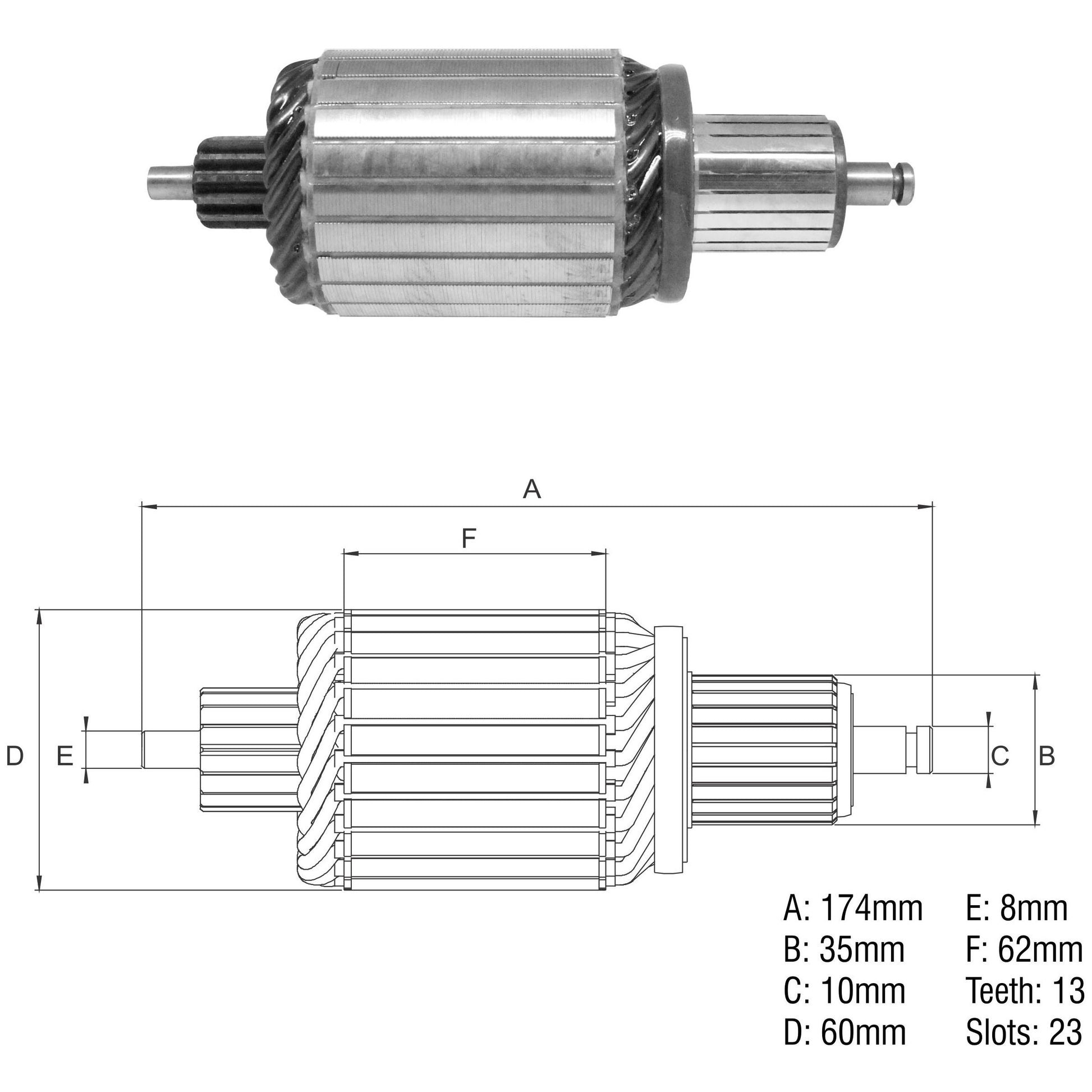 Induzido do Motor de Partida 24V - ZM - 83.639.03 - (1)