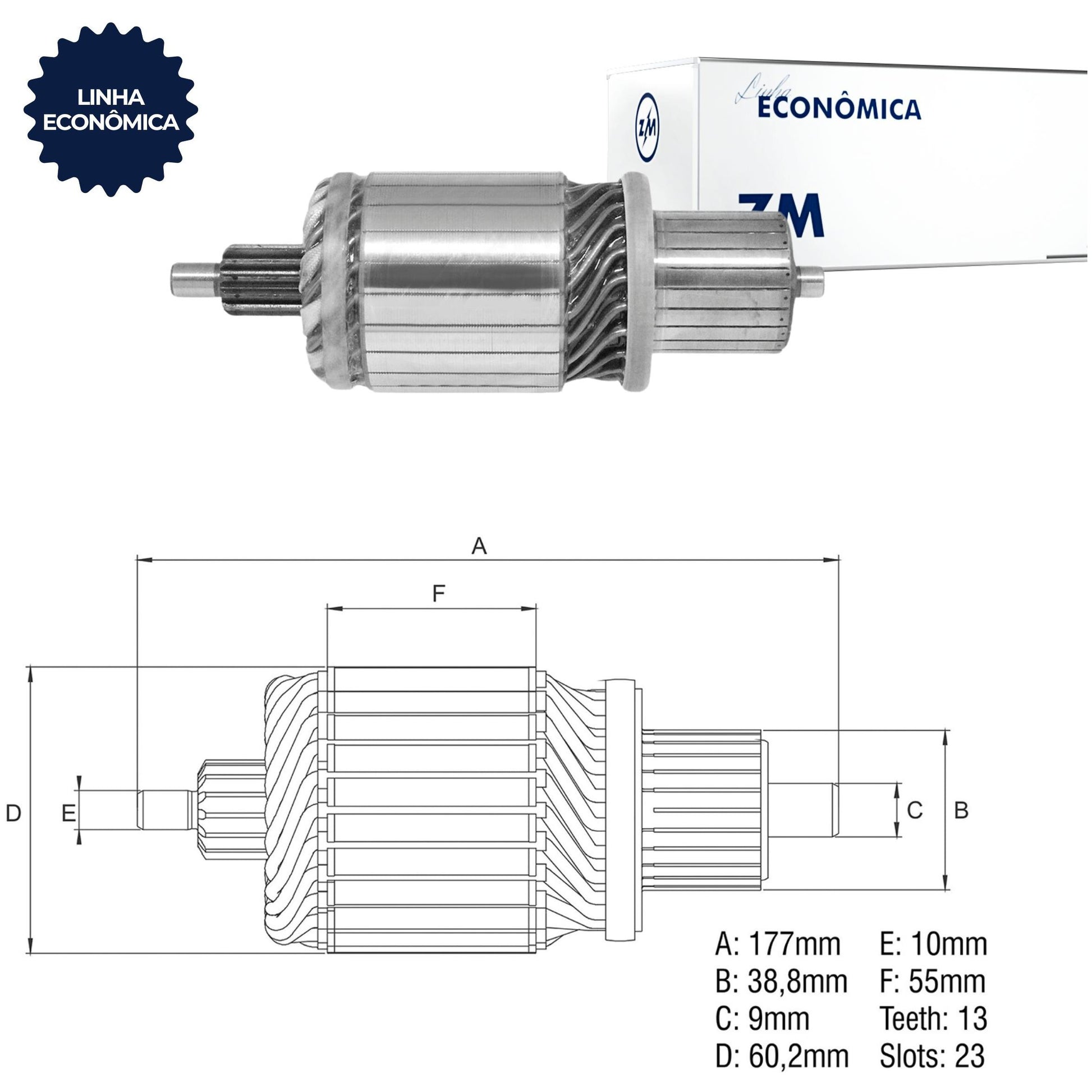 Induzido do Motor de Partida 24V - ZM - 83.890.56 - (2)