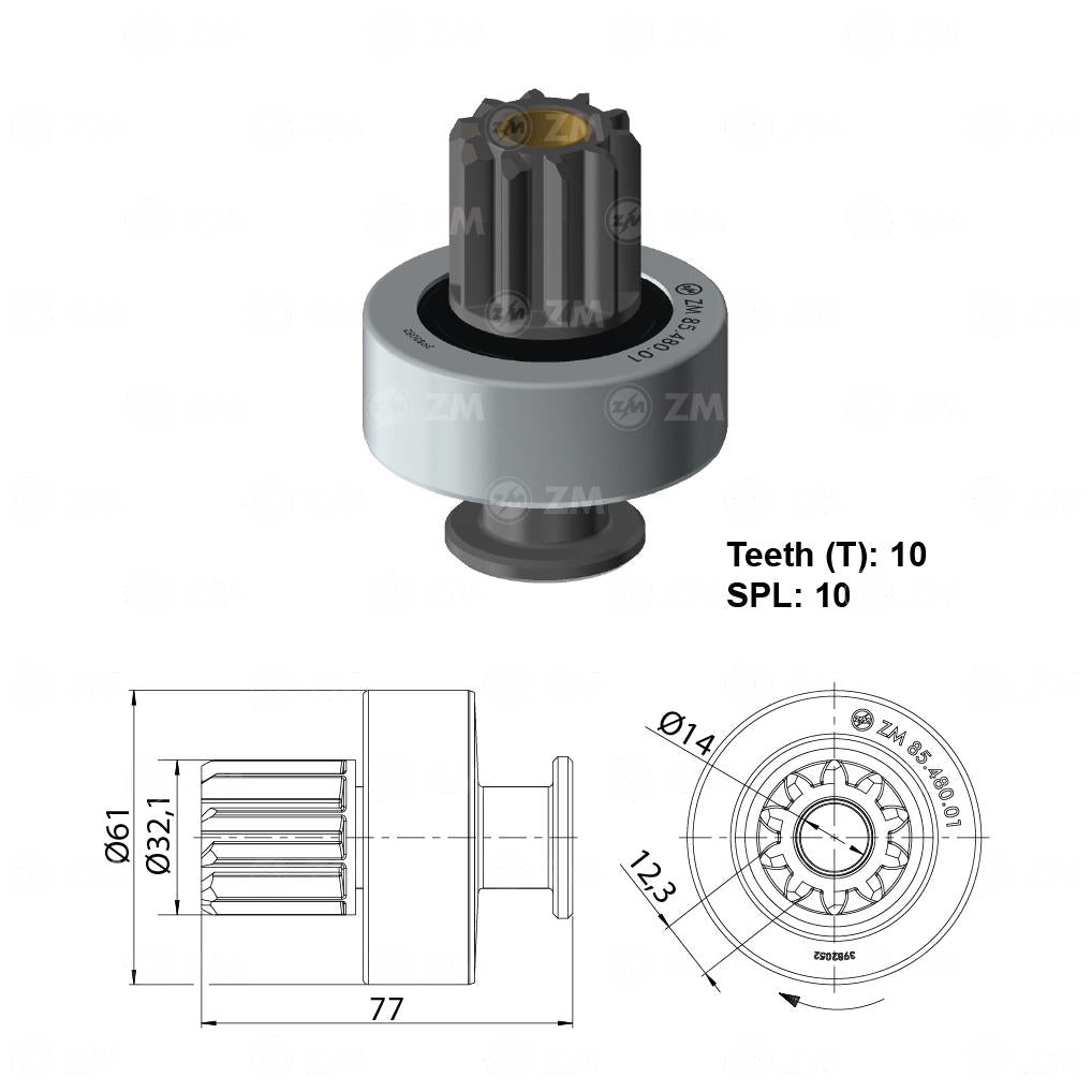 Impulsor de Partida - ZM - 85.480.01 - (1)