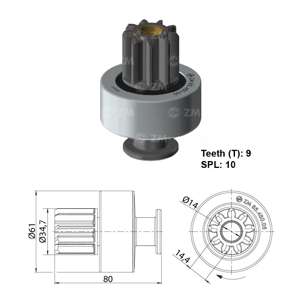Impulsor de Partida - ZM - 85.480.05 - (1)