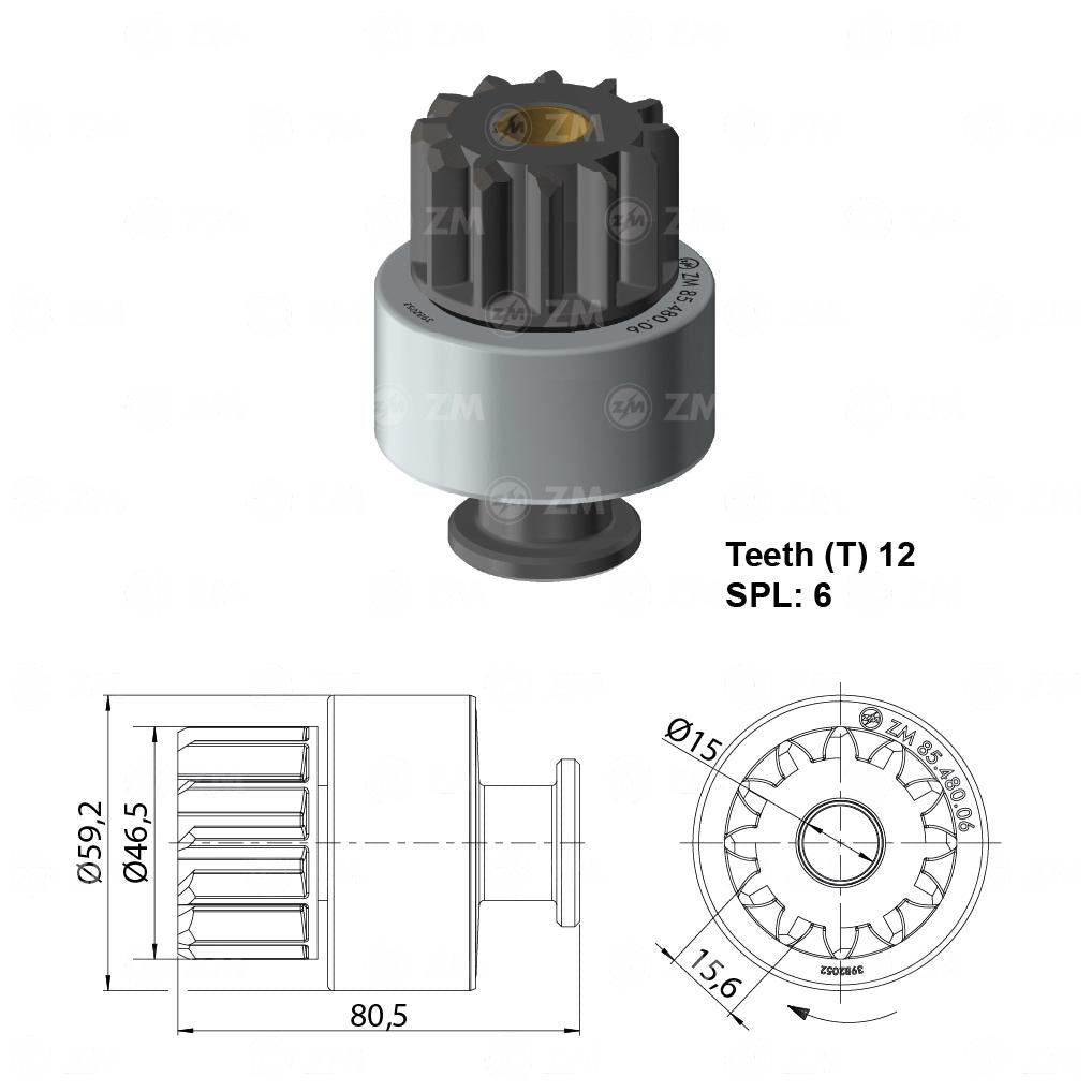 Impulsor de Partida - ZM - 85.480.06 - (1)
