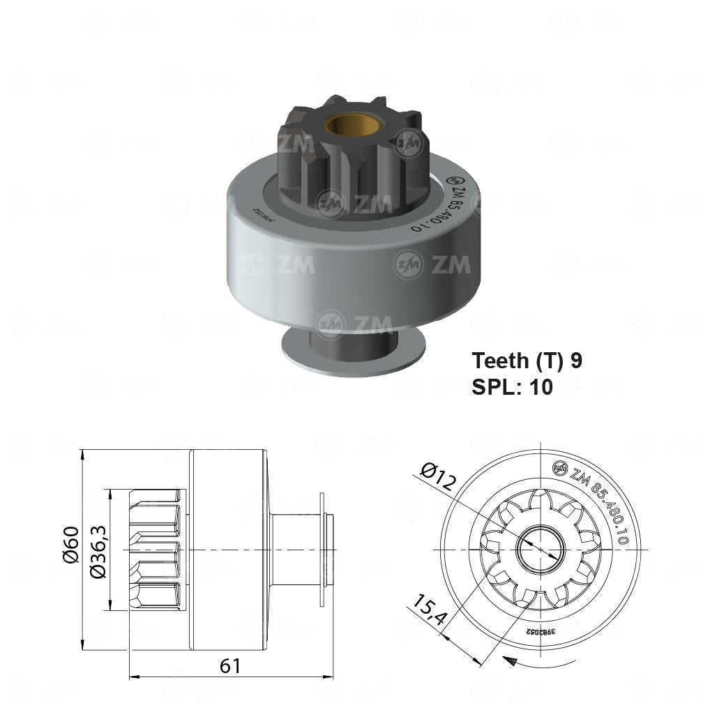 Impulsor de Partida - ZM - 85.480.10 - (1)