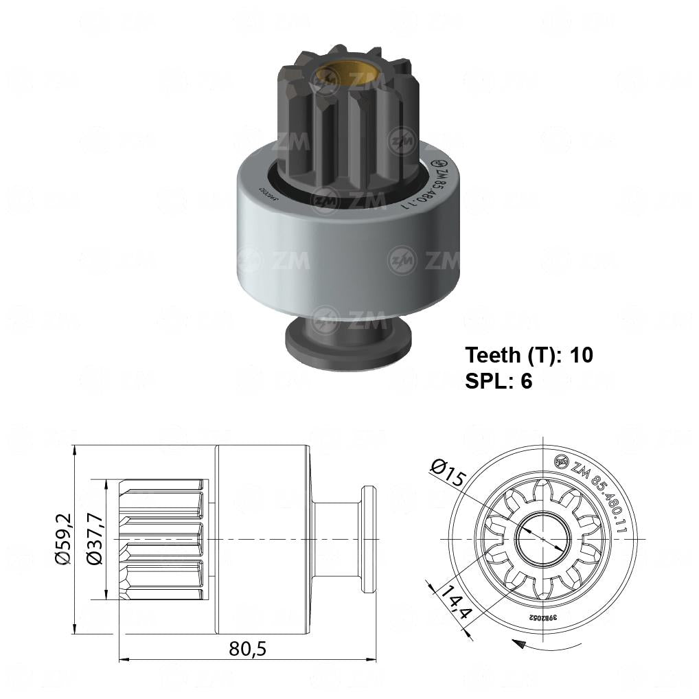 Impulsor de Partida - ZM - 85.480.11 - (1)