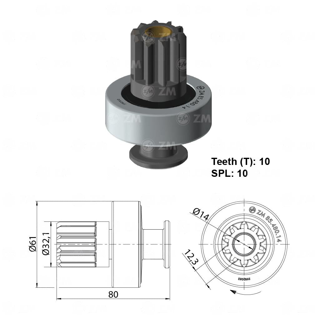 Impulsor de Partida - ZM - 85.480.14 - (1)