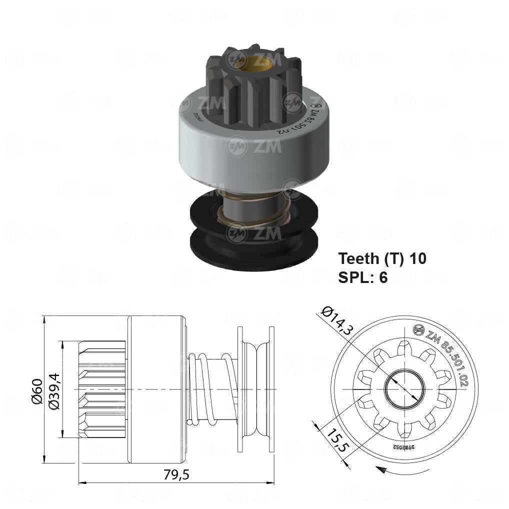 Impulsor de Partida - ZM - 85.501.02 - (1)
