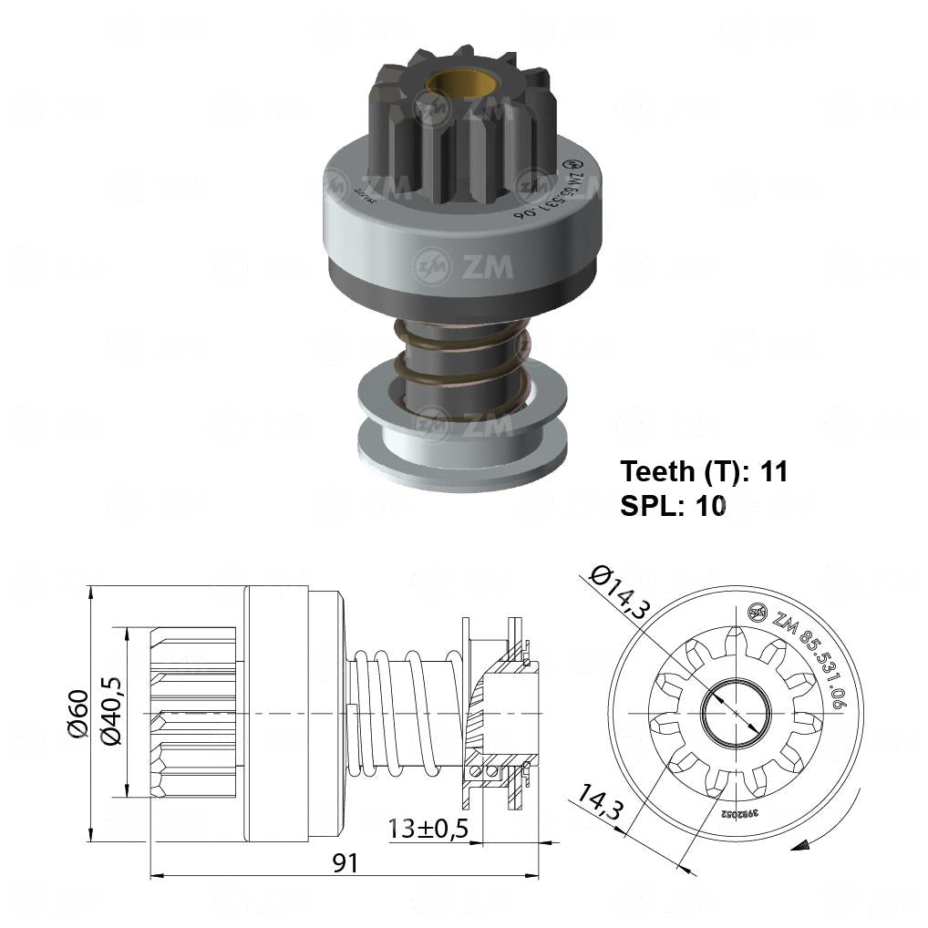 Impulsor de Partida - ZM - 85.531.06 - (1)