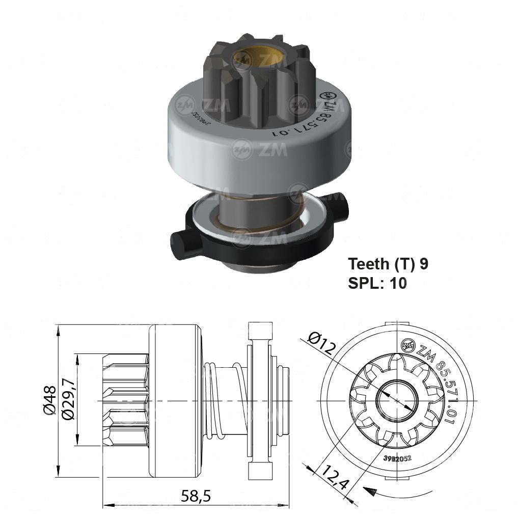 Impulsor de Partida - ZM - 85.571.01 - (1)