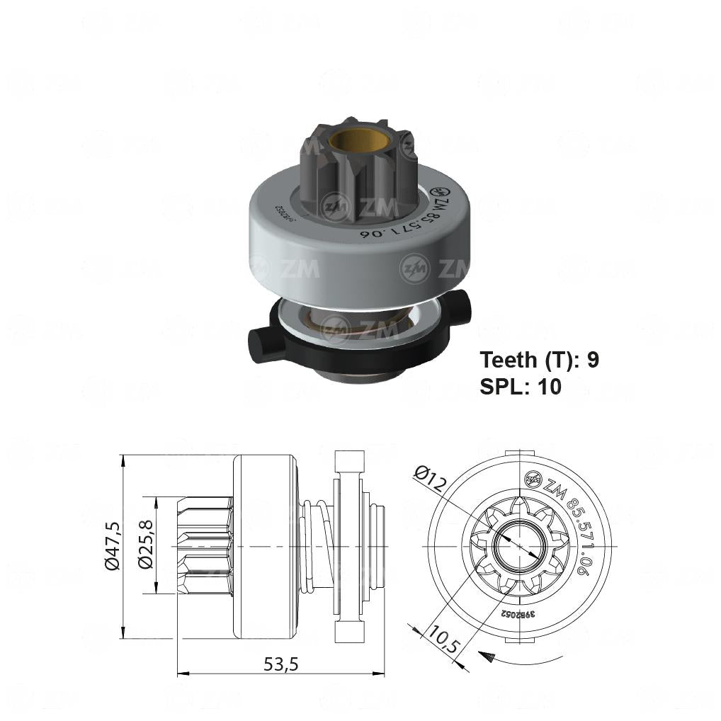 Impulsor de Partida - ZM - 85.571.06 - (1)