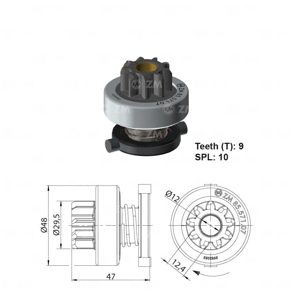 Impulsor de Partida - ZM - 85.571.07 - (1)